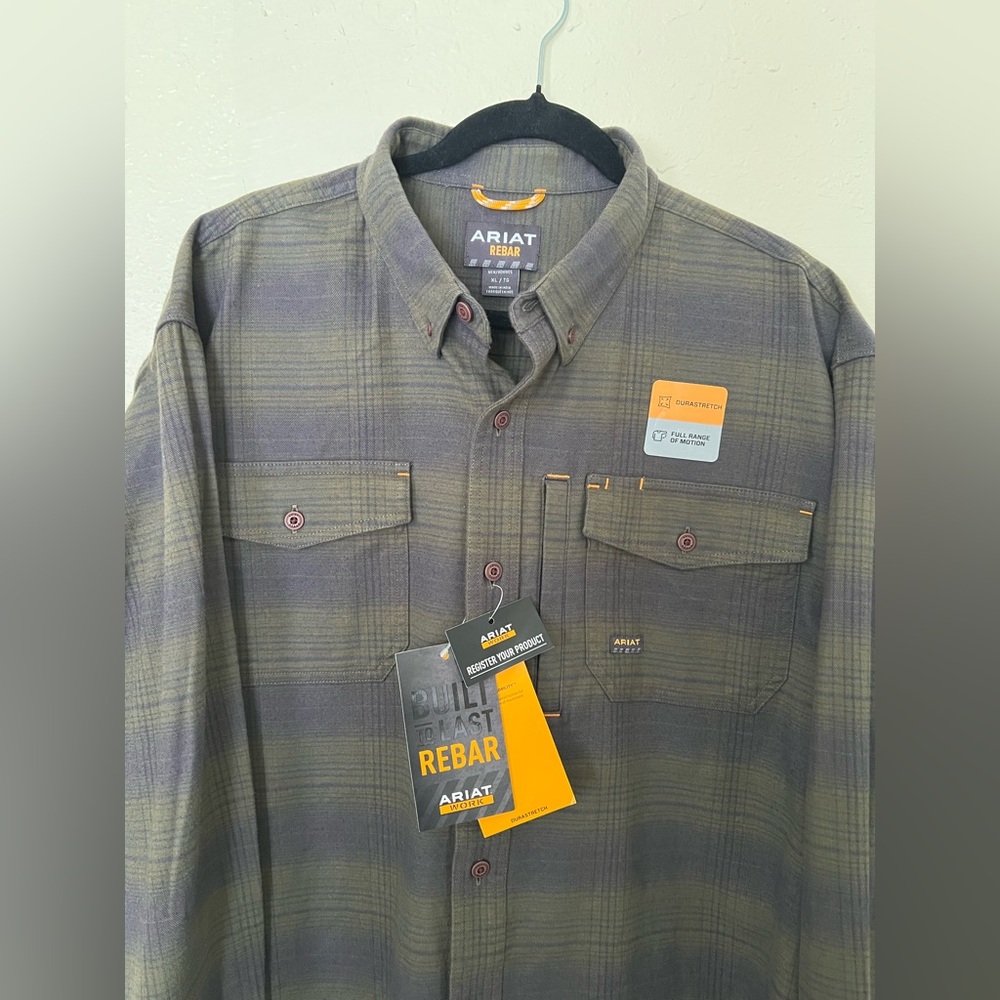 ARIAT Rebar Flannel DuraStretch Work Shirt - Picture 4 of 10
